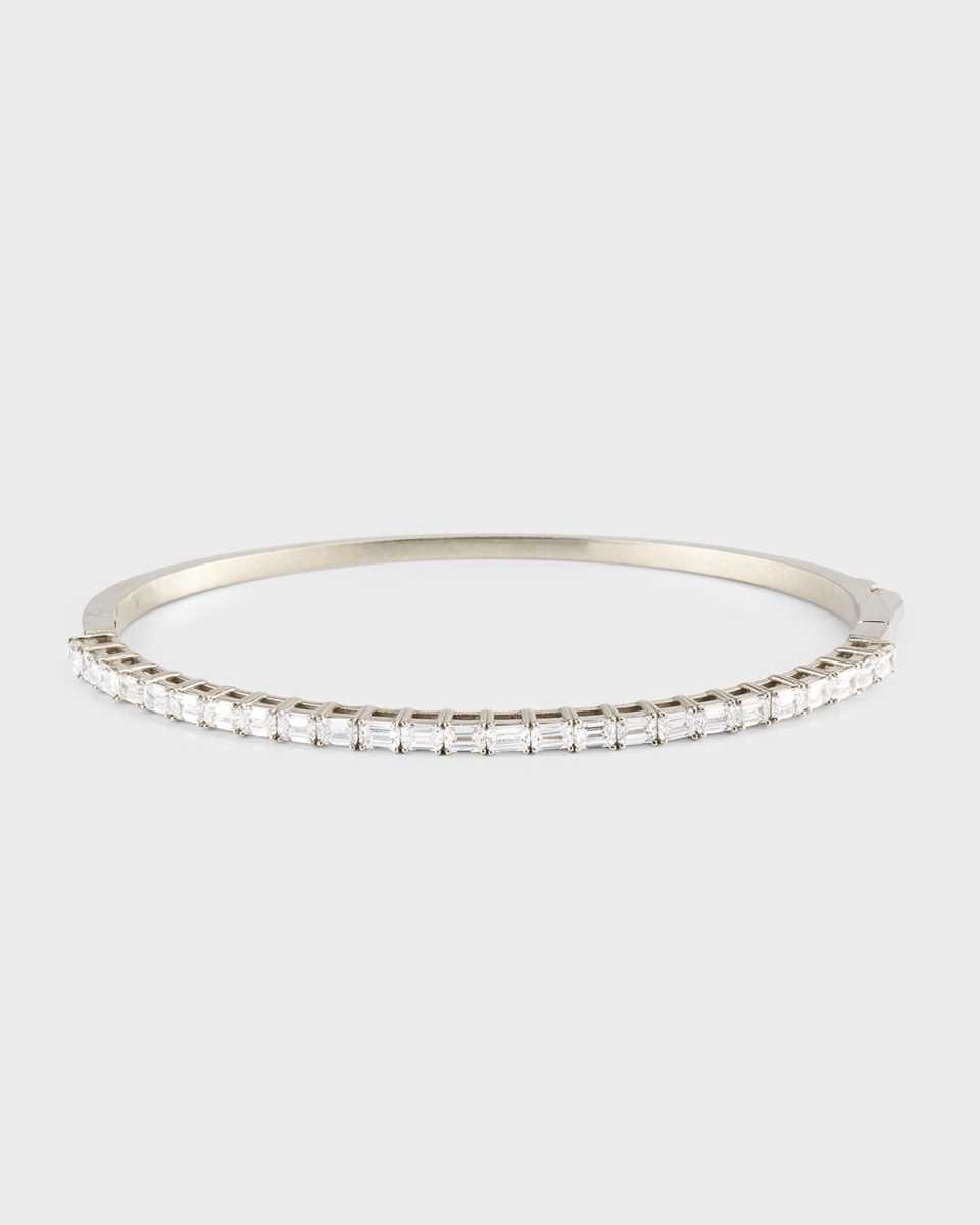 Lab Grown Emerald-Cut Diamond Bangle Bracelet